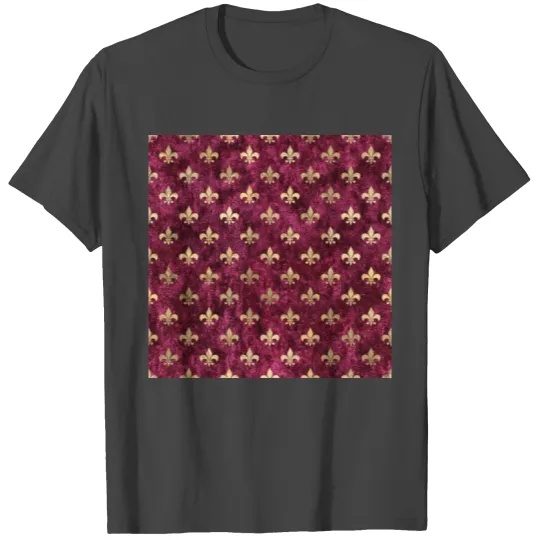 Red Velvet Fleur De Lis Mardi Gras Orleans T Shirts