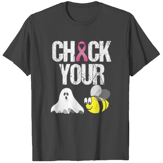 Check Your Boo Bees T Shirts Funny Breast Cancer