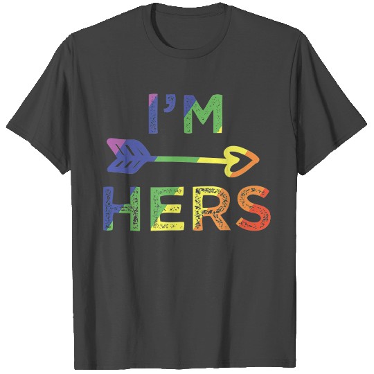 Lesbian Couple Gifts Im Hers Matching LGBT Pride T Shirts