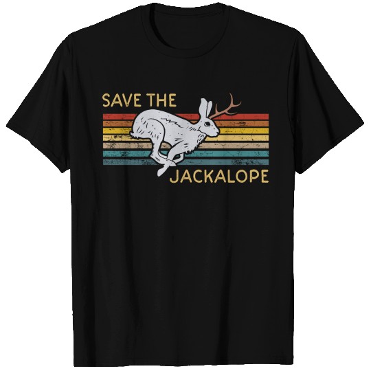 Save The Jackalope Vintage Rabbit Camping Cryptozo T Shirts