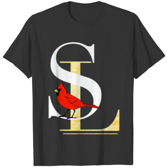 Saint Louis Red Cardinal Dress Elegant Font Design T Shirts