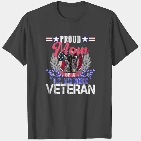 Vintage Proud Mom Of A U S Air Force Veteran Gift T Shirts