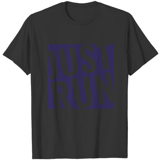 just run workout lettering T-shirt