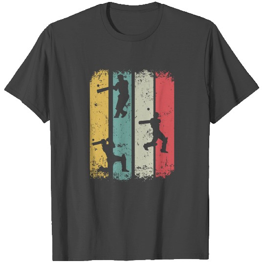 Retro Cricket Silhouette Cricketmaster Cricketing T Shirts