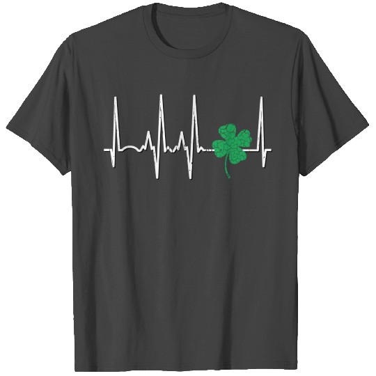 St Patricks Day Women Green Lucky Shamrock Heart B T Shirts