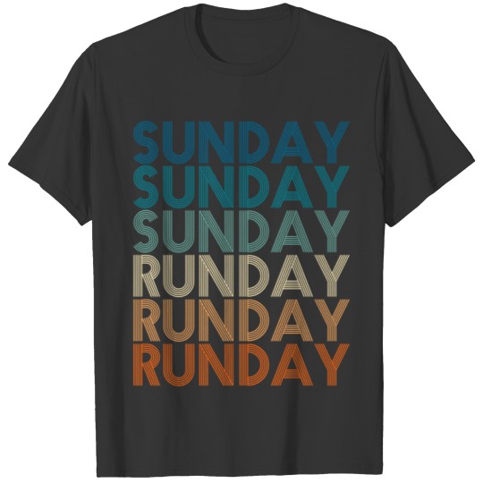 Sunday Runday Vintage Fitness birthday christmas g T Shirts