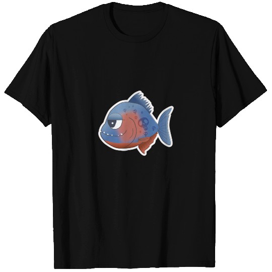 Comic Piranha Fish From The Amazon T Shirts