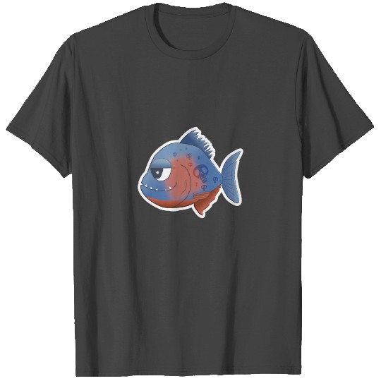 Comic Piranha Fish From The Amazon T Shirts