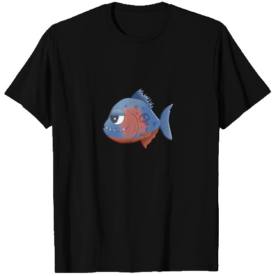 Comic Piranha Fish From The Amazon T Shirts
