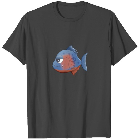 Comic Piranha Fish From The Amazon T Shirts