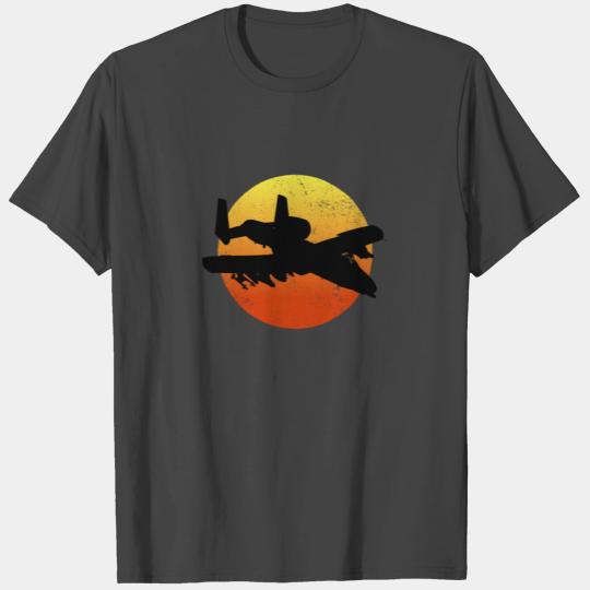 A-10 Warthog Silhouette Sunset Tank Buster A10 T Shirts