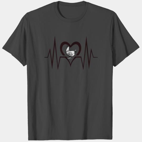 I Love Chickens Heart Beat Chicken, Hen, Farm T Shirts