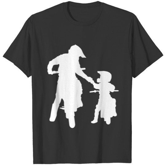 father son motorcycle familie motocross dad boy T Shirts
