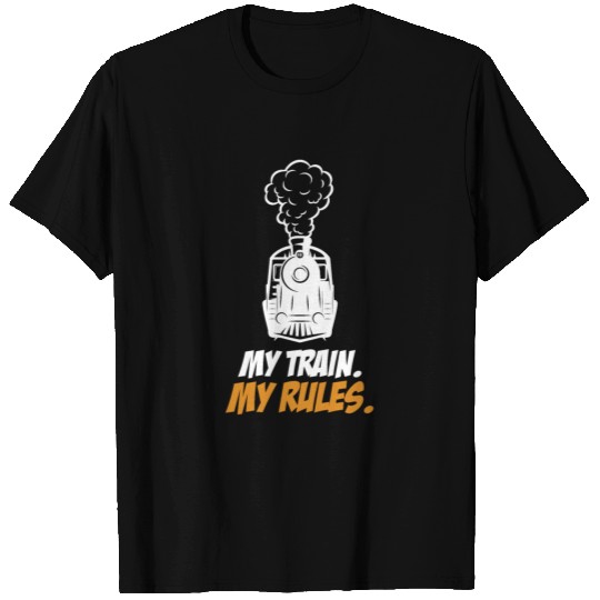 Railwayman saying my train my rules Platoon T Shirts