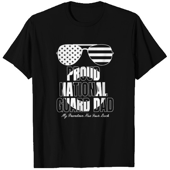 Proud National Guard Dad My Grandson Has Your Back T Shirts