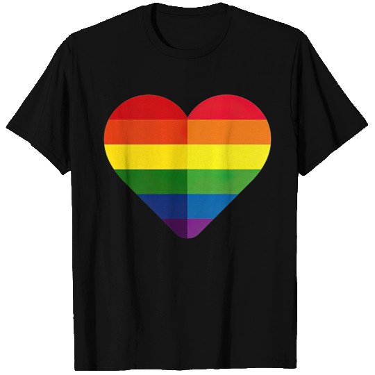 Gay Pride Rainbow Heart Equality T Shirts