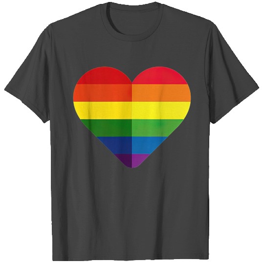 Gay Pride Rainbow Heart Equality T Shirts