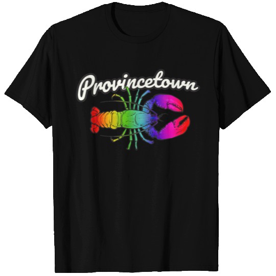Gay LGBT Provincetown MA Cape Cod Rainbow Lobster T Shirts