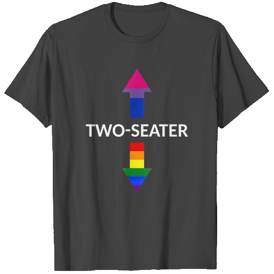 Two Seater Bisexual LGBT Flag T T Shirts