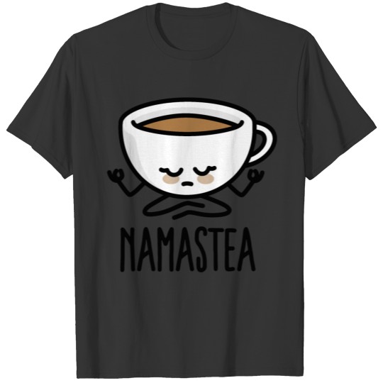 Namastea Namaste meditation black tea Yoga Kawaii T Shirts