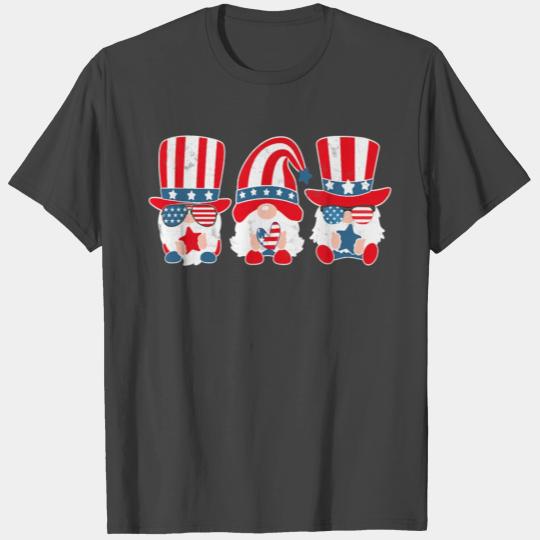 4th Of July American Gnomes Sunglasses Women Men T Shirts