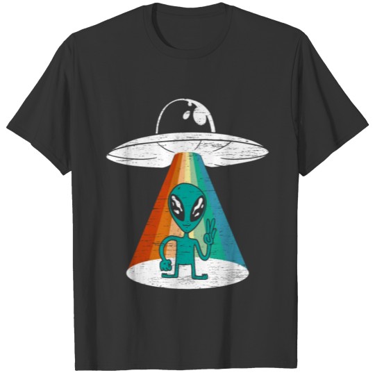 Alien UFO Abduction Extraterrestrial Greenman T-shirt