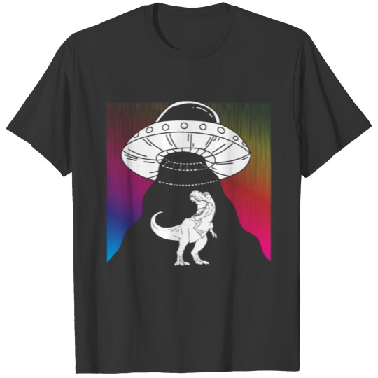 Dinosaur UFO Abduction Extraterrestrial Dino Lover T-shirt