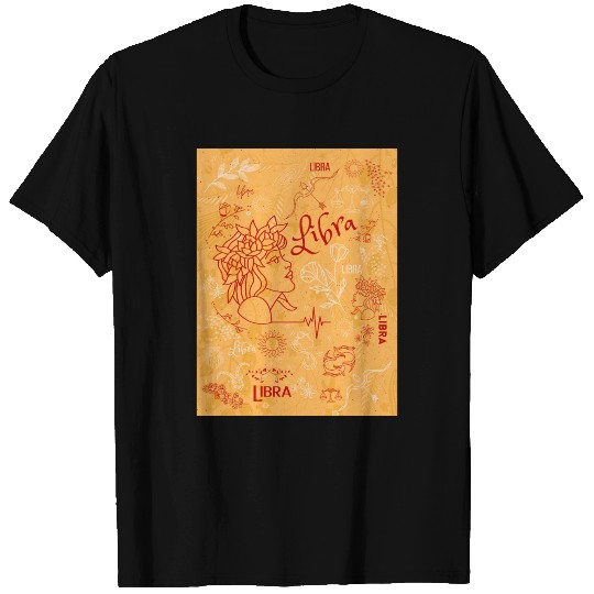 Libra Zodiac Design T Shirts