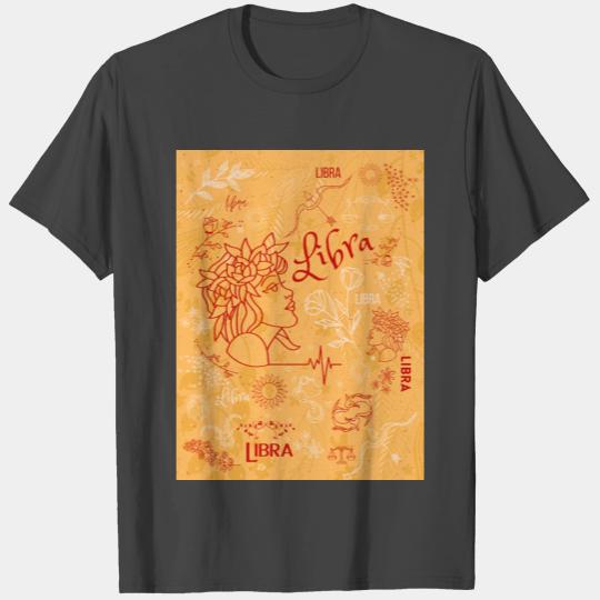 Libra Zodiac Design T Shirts