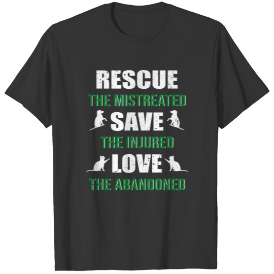Animal Adoption Cat Dog Love Abandoned Rescue Pet T-shirt