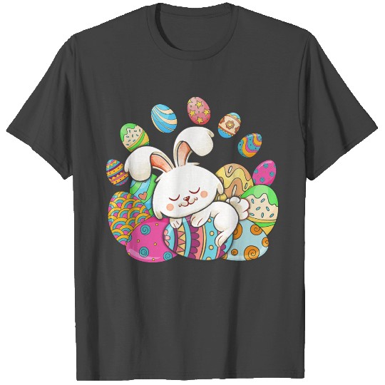 Funny Easter Bunny Feeling Comfortable With Eggs T Shirts