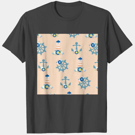 Nautical Floral Neck Gator Beachy Floral Coral T Shirts