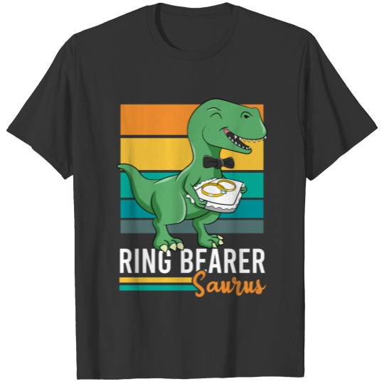 Ring Bearer Dinosaur Ring Dino Rex Toddler Boy T Shirts