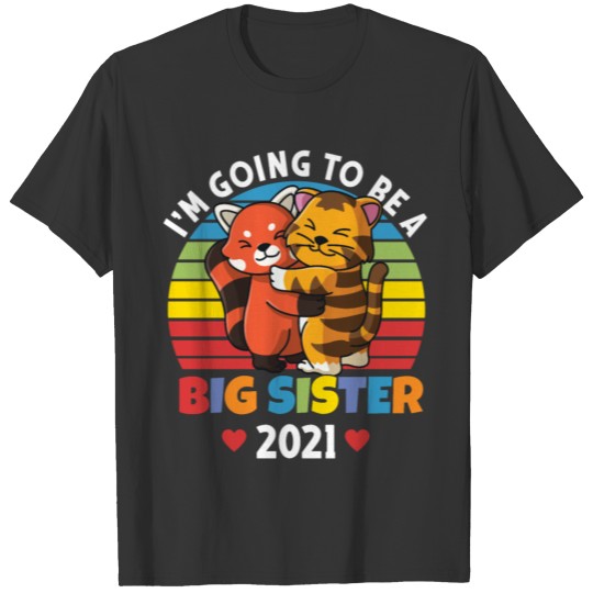 I'm Going To Be A Big Sister Funny Tiger Cute T-shirt