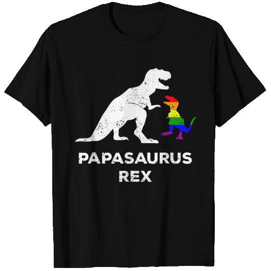 Papasaurus Rex Proud LGBT Dad 2018 Pride Parade T Shirts