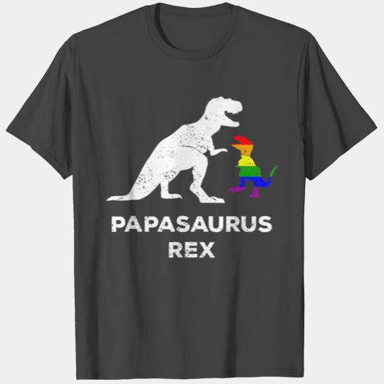 Papasaurus Rex Proud LGBT Dad 2018 Pride Parade T Shirts
