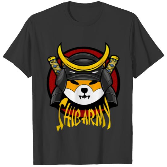 SHIB ARMY Crypto Samurai Shiba Inu coin T Shirt T-shirt