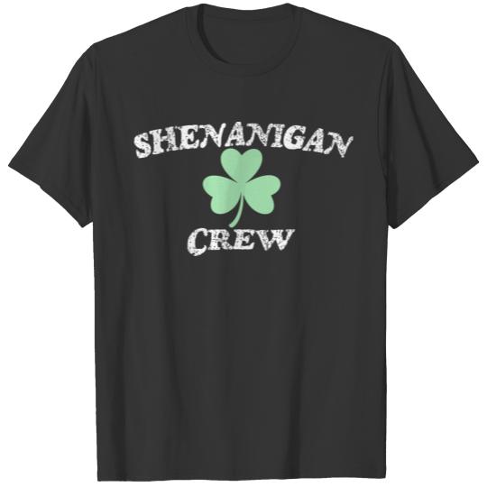 Dark Heather Grey Shenanigan Crew St Patricks Day T Shirts