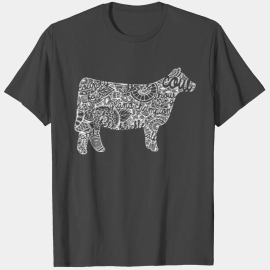 Cow Livestock Show Mandala T Shirts Cattle Beef Stock