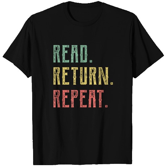 Read Return Repeat Cute Librarian Library Worker T Shirts