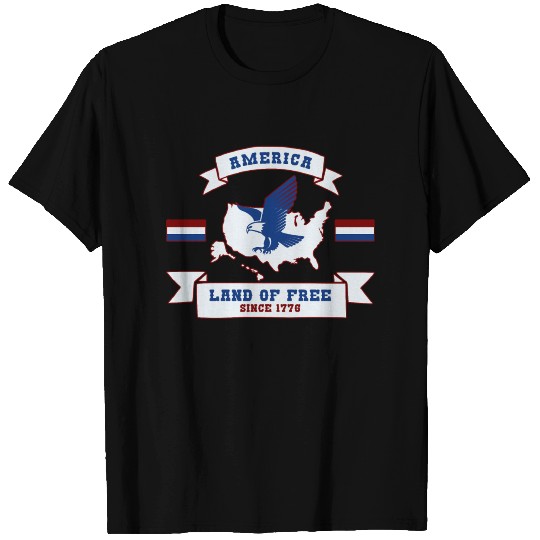 America - Land Of Free Since 1776 T Shirts