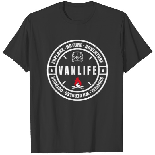 Camping - Vanlife - Adventure Survival Wilderness T-shirt