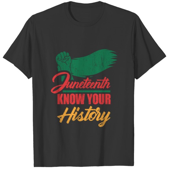 Juneteenth Know Your History T Shirts
