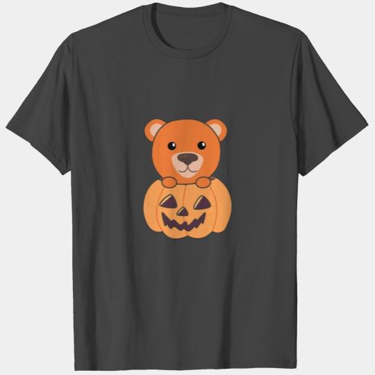 Bear In Pumpkin Orange Bear Halloween Bear T Shirts