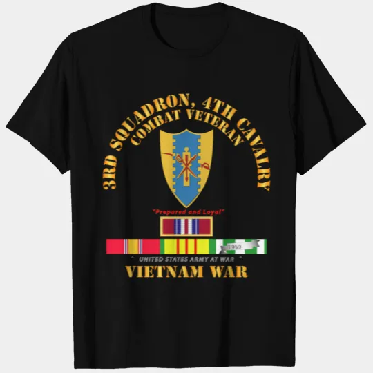 Army 3rd Sqd 4th Cav Vietnam War w VN SVC Plus T Shirts