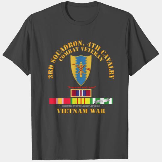 Army 3rd Sqd 4th Cav Vietnam War w VN SVC Plus T Shirts