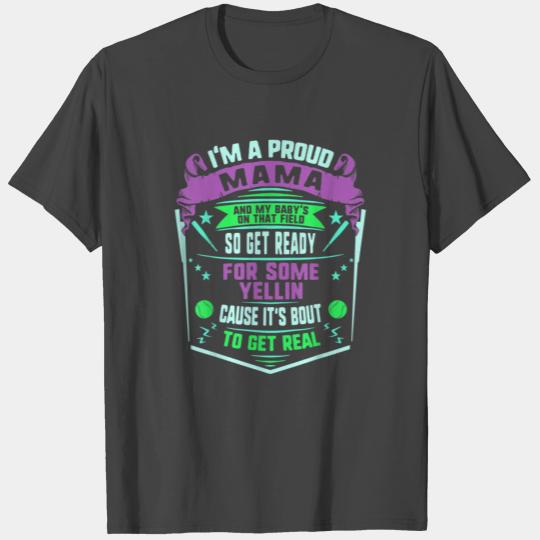 Mothers day Baseball Player Mom Proud Mama Son Gif T Shirts