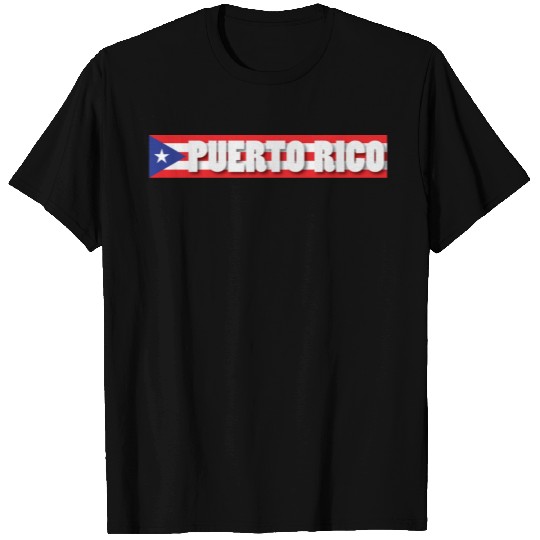 Puerto Rico Flag and text T Shirts