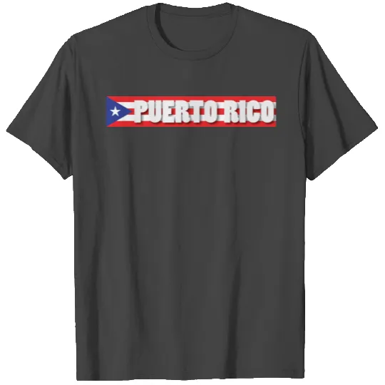 Puerto Rico Flag and text T Shirts