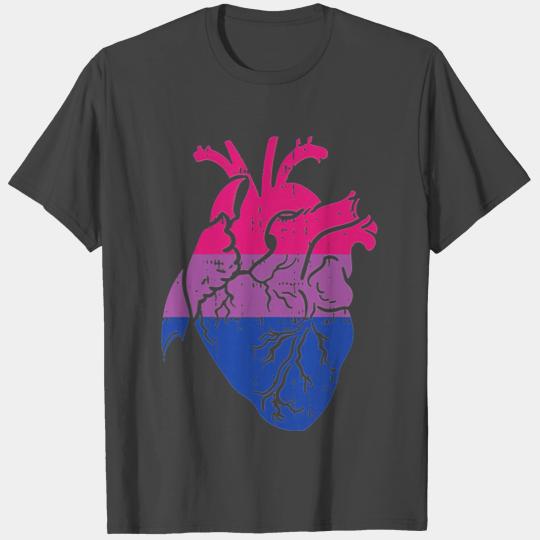 Anatomical Heart Bisexual Pride Bi Flag LGBTQ T Shirts